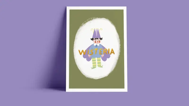 Открытка с золотом OPPхWisteria — 1
