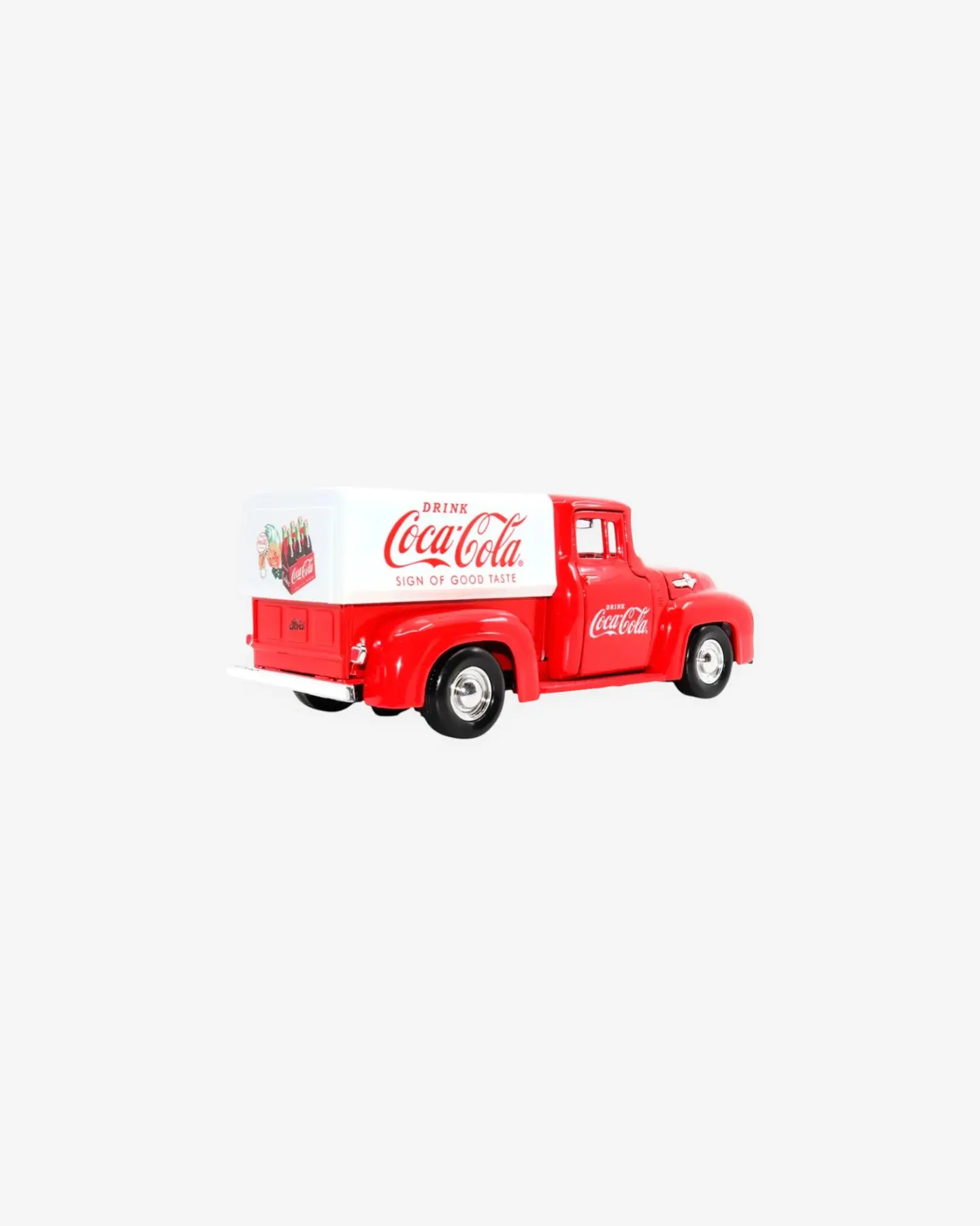 Машинка литая коллекционная Die-сast модель по лицензии Coca-Cola 1955 Ford F-100 Pickup, масштаб 1: — 2