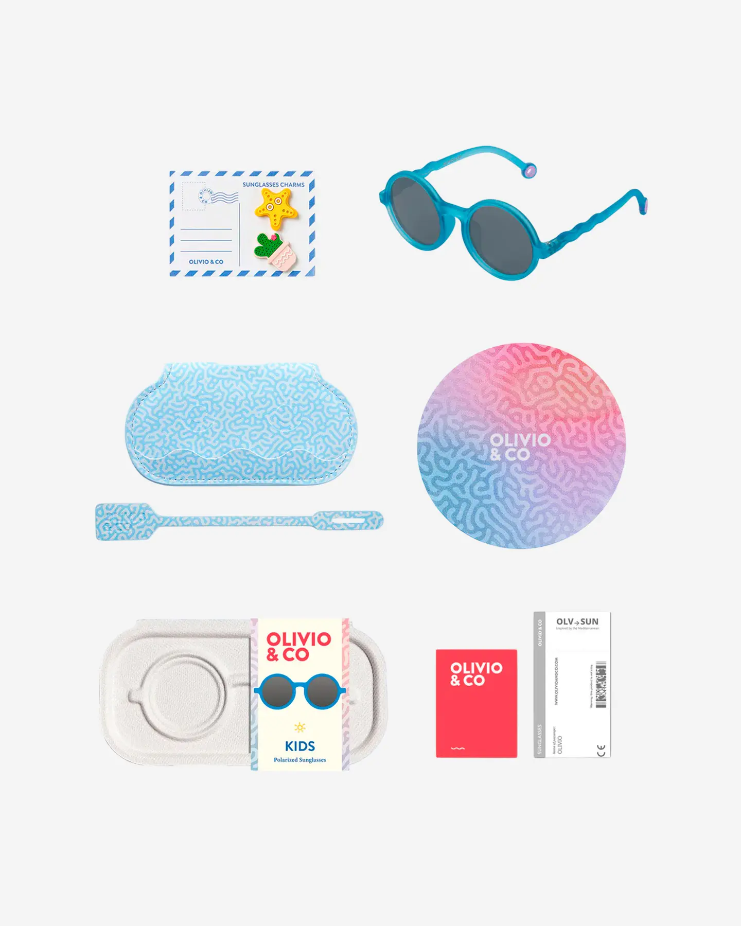Очки KIDS Round Sunglasses-Coral Reef-Reef blue — 4