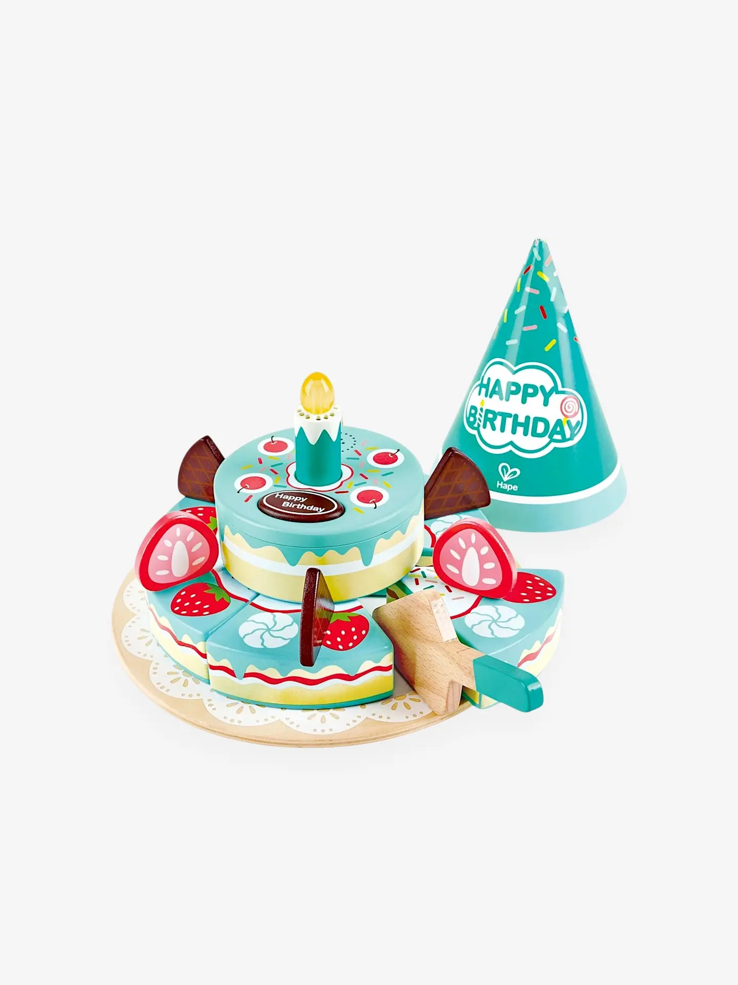 Игровой набор "Игрушечная еда" Торт на День Рождения, 15 предметов наборе, свет, звук — 2