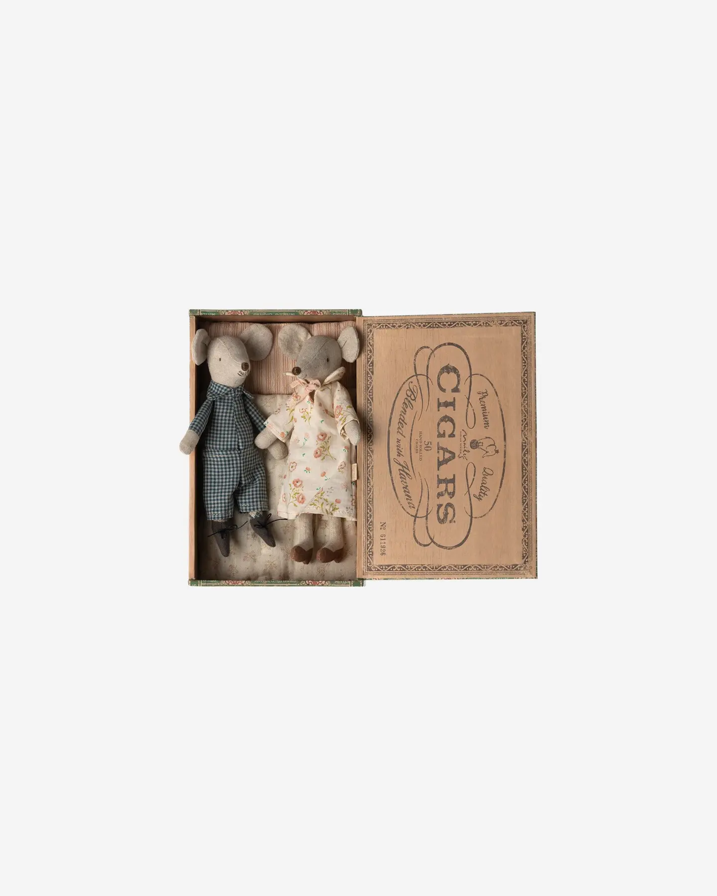 Игрушка Мыши бабушка и дедушка в коробке из-под сигар — 1