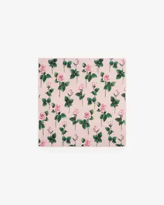Трикотажное одеяло с логотипом Dolce&Gabbana и розой — 3