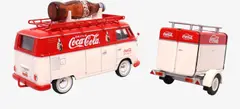 Машинка литая коллекционная модель по лицензии Coca-Cola 1960 VW T1 Kombi Van with Trailer — 2
