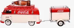 Машинка литая коллекционная модель по лицензии Coca-Cola 1960 VW T1 Kombi Van with Trailer — 3