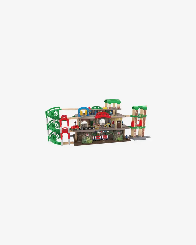 HAPE — Большой игровой набор  "Многоуровневая железная дорога"