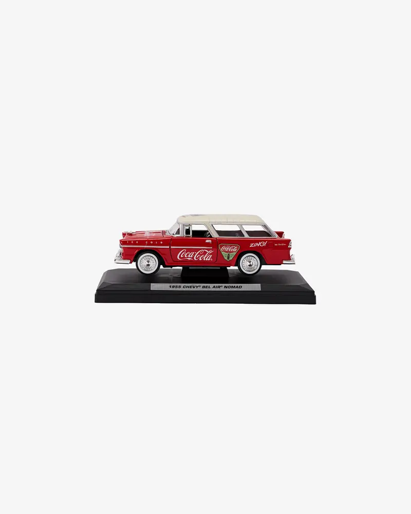MOTOR CITY CLASSICS — Машинка литая коллекционная Die-сast модель по лицензии Coca-Cola 1955 Chevy Bel Air Nomad, масштаб 