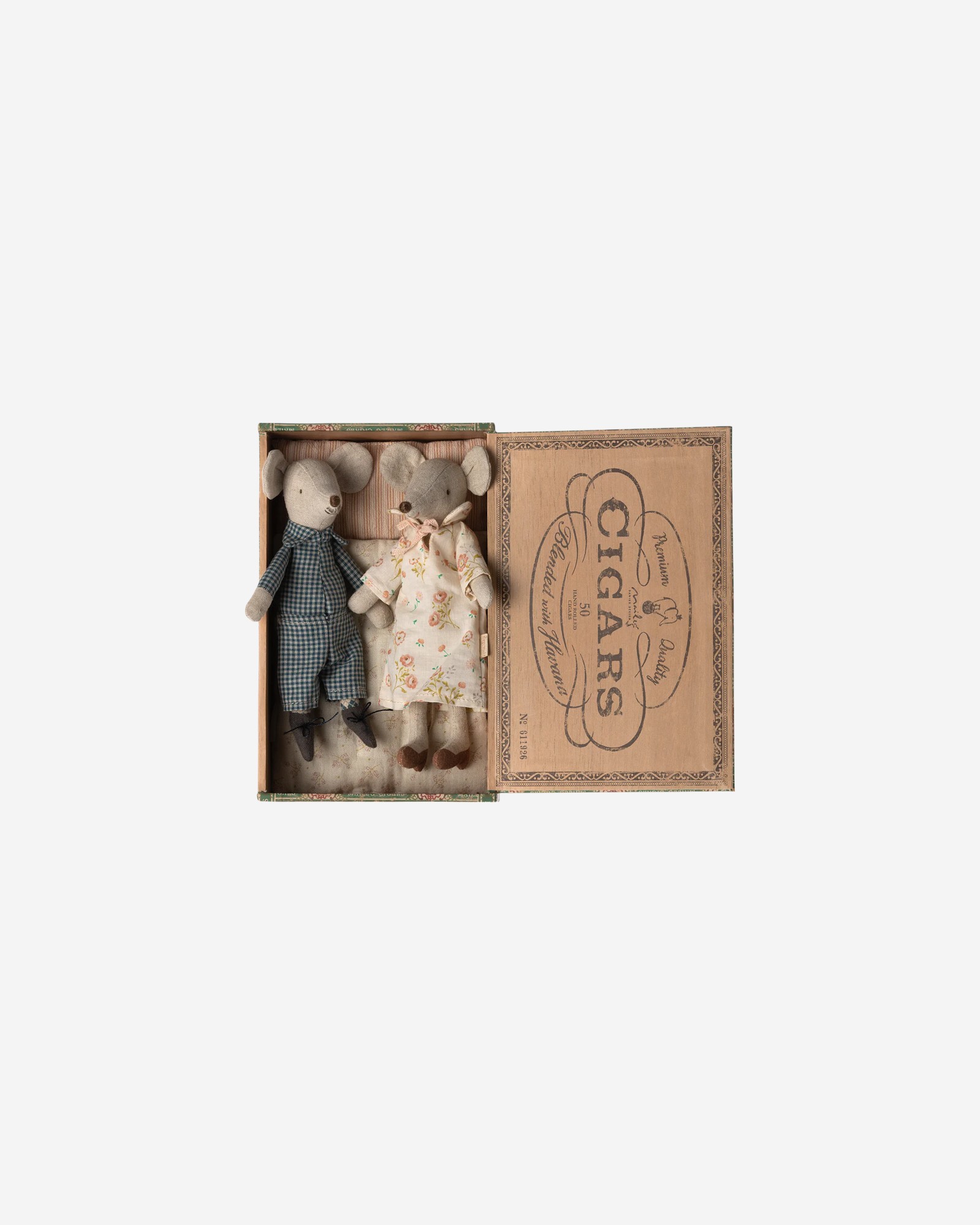Игрушка Мыши бабушка и дедушка в коробке из-под сигар — 1