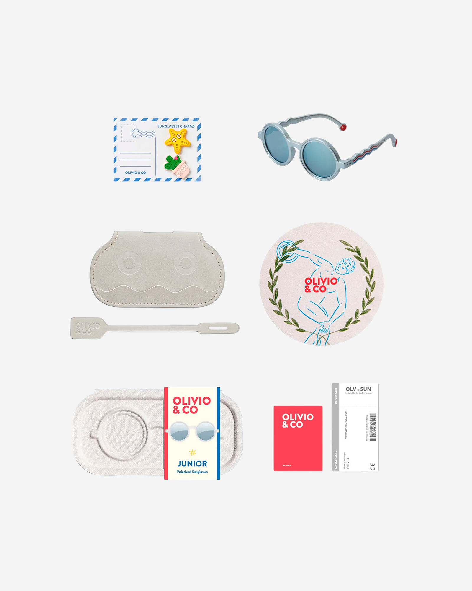 Очки JUNIOR Round Sunglasses-Olympia-Medallion Platinum — 4