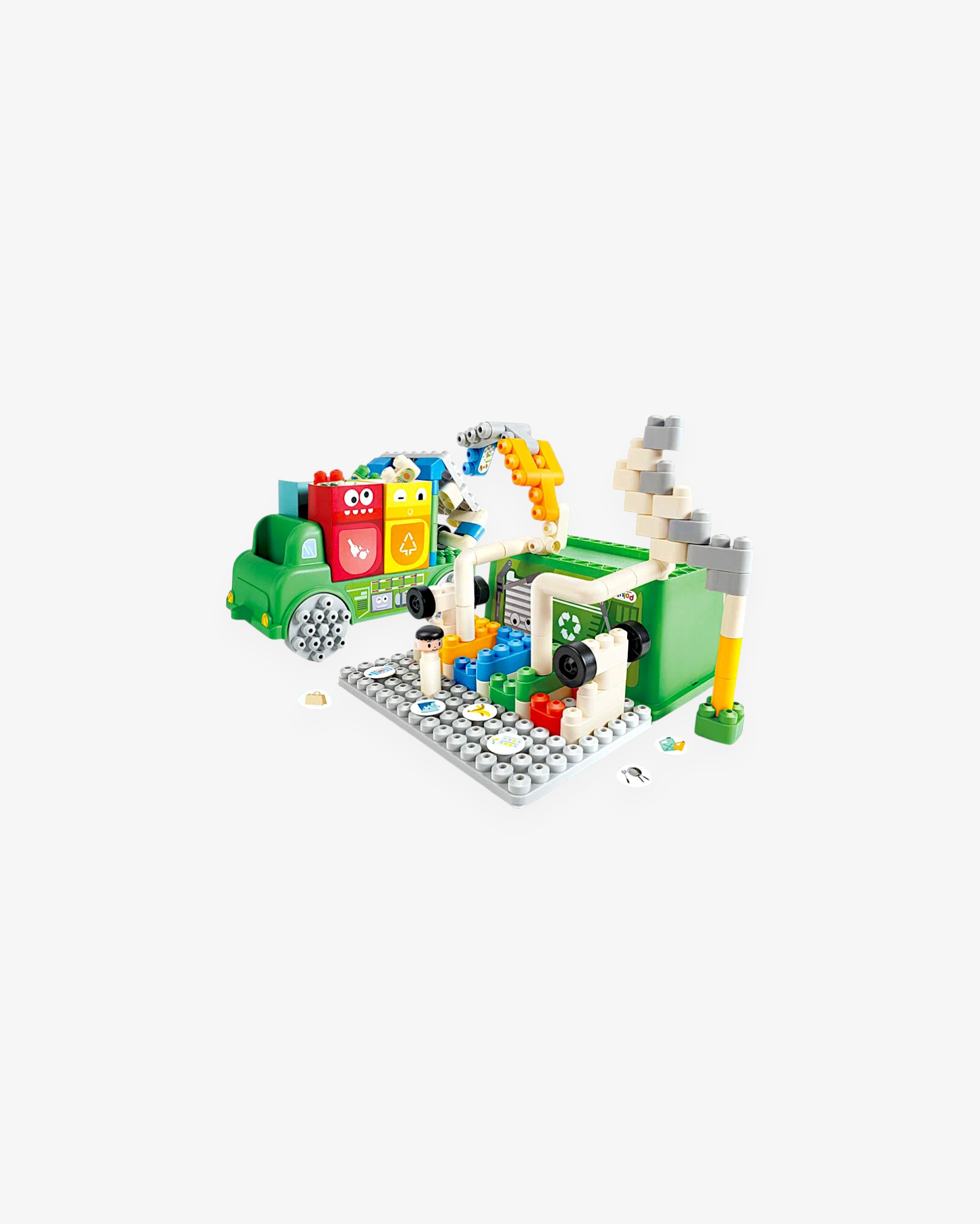 HAPE — Конструктор "Креатив", Грузовик для сортировки мусора, 101 элемент